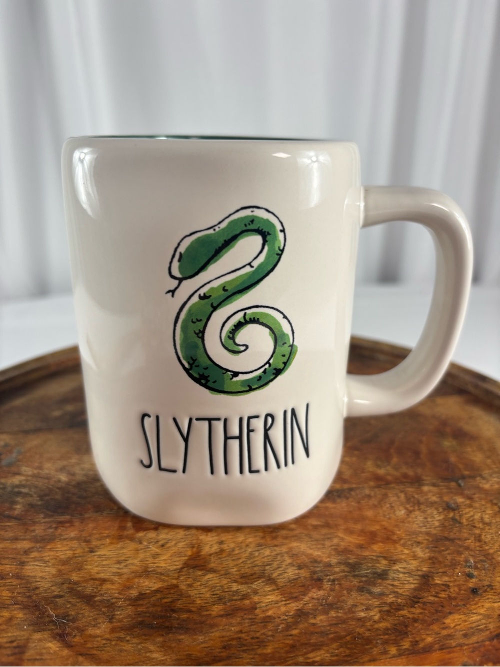 Rae Dunn Harry Potter Slytherin Mug Green Interior
